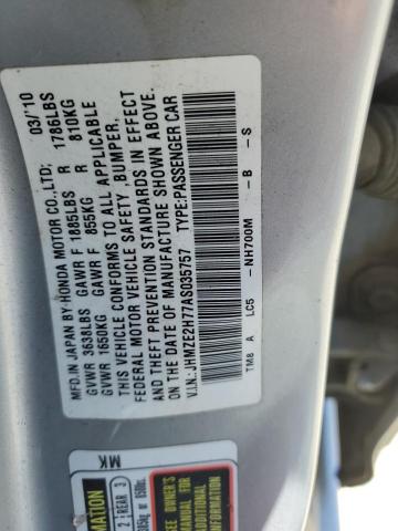 2010 Honda Insight Ex VIN: JHMZE2H77AS035757 Lot: 61528124