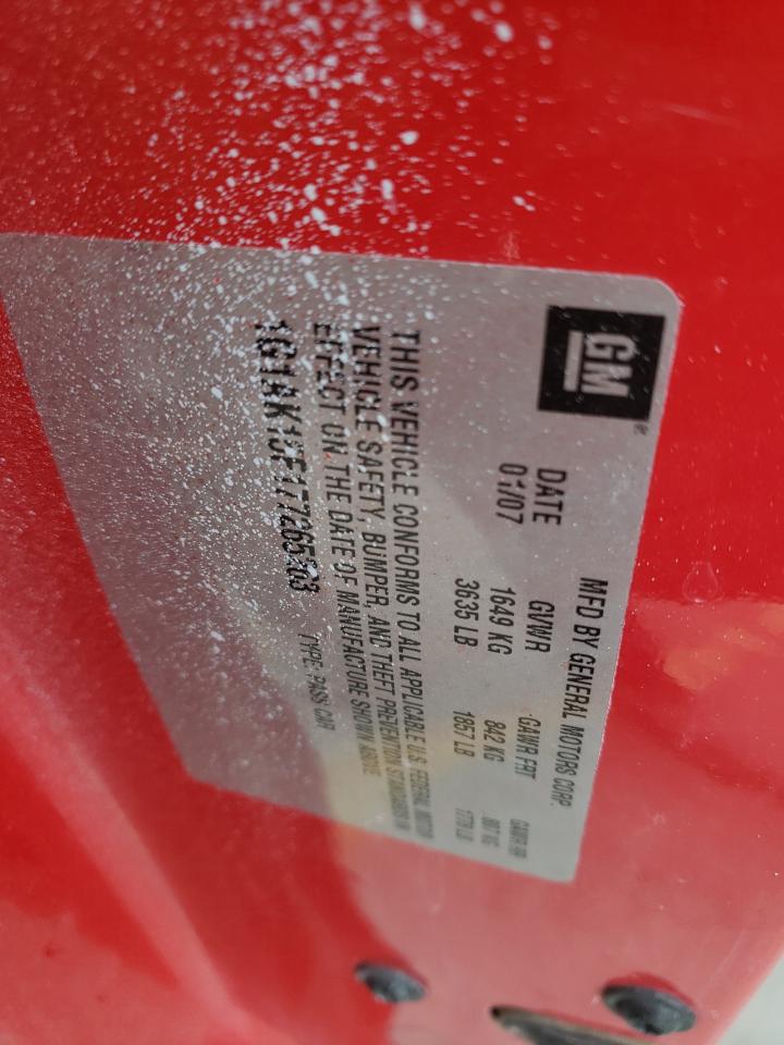 1G1AK15F177265263 2007 Chevrolet Cobalt Ls