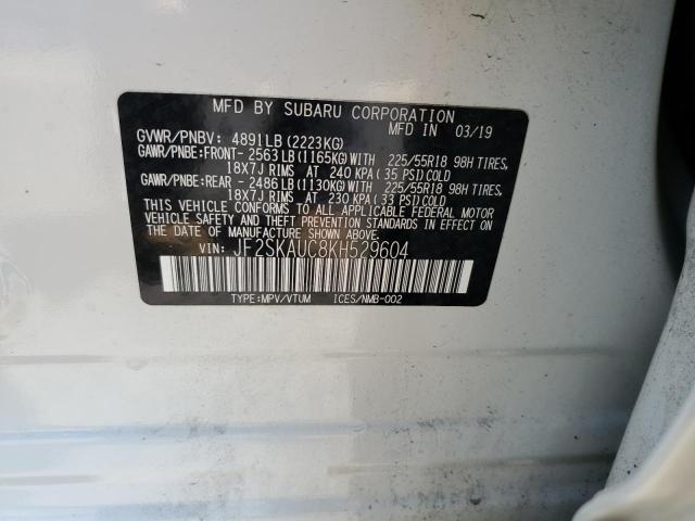 2019 SUBARU FORESTER L - JF2SKAUC8KH529604