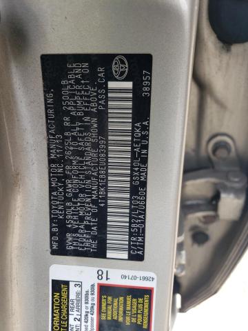 2014 Toyota Avalon Base VIN: 4T1BK1EB8EU083997 Lot: 62218534