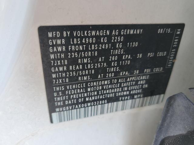 2016 VOLKSWAGEN TIGUAN S - WVGBV7AX0GW032805