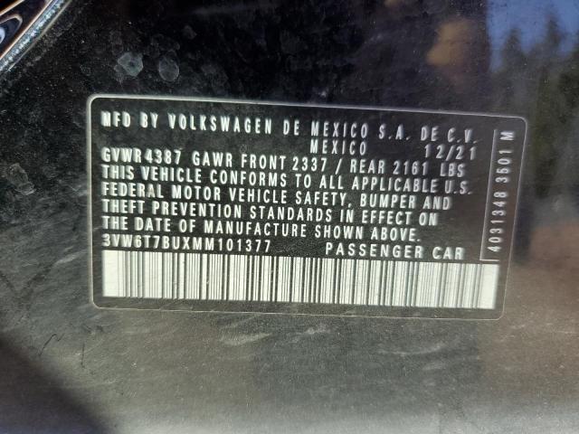 2021 Volkswagen Jetta Gli VIN: 3VW6T7BUXMM101377 Lot: 62069934