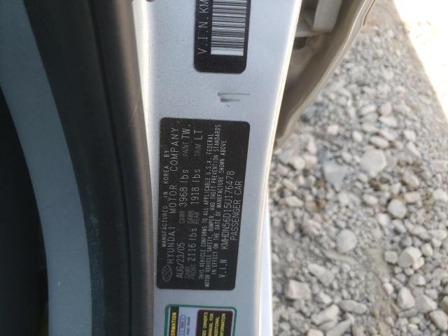 2005 Hyundai Elantra Gls VIN: KMHDN56D15U176478 Lot: 63547834