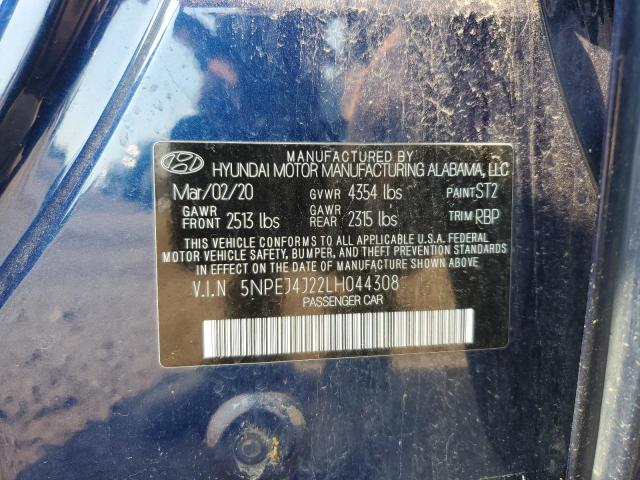 2020 Hyundai Sonata Sel Plus VIN: 5NPEJ4J22LH044308 Lot: 62854194