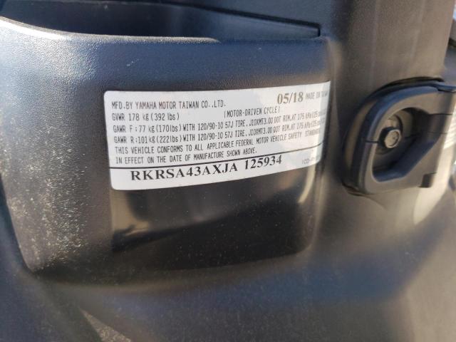 2018 YAMAHA YW50 F RKRSA43AXJA125934
