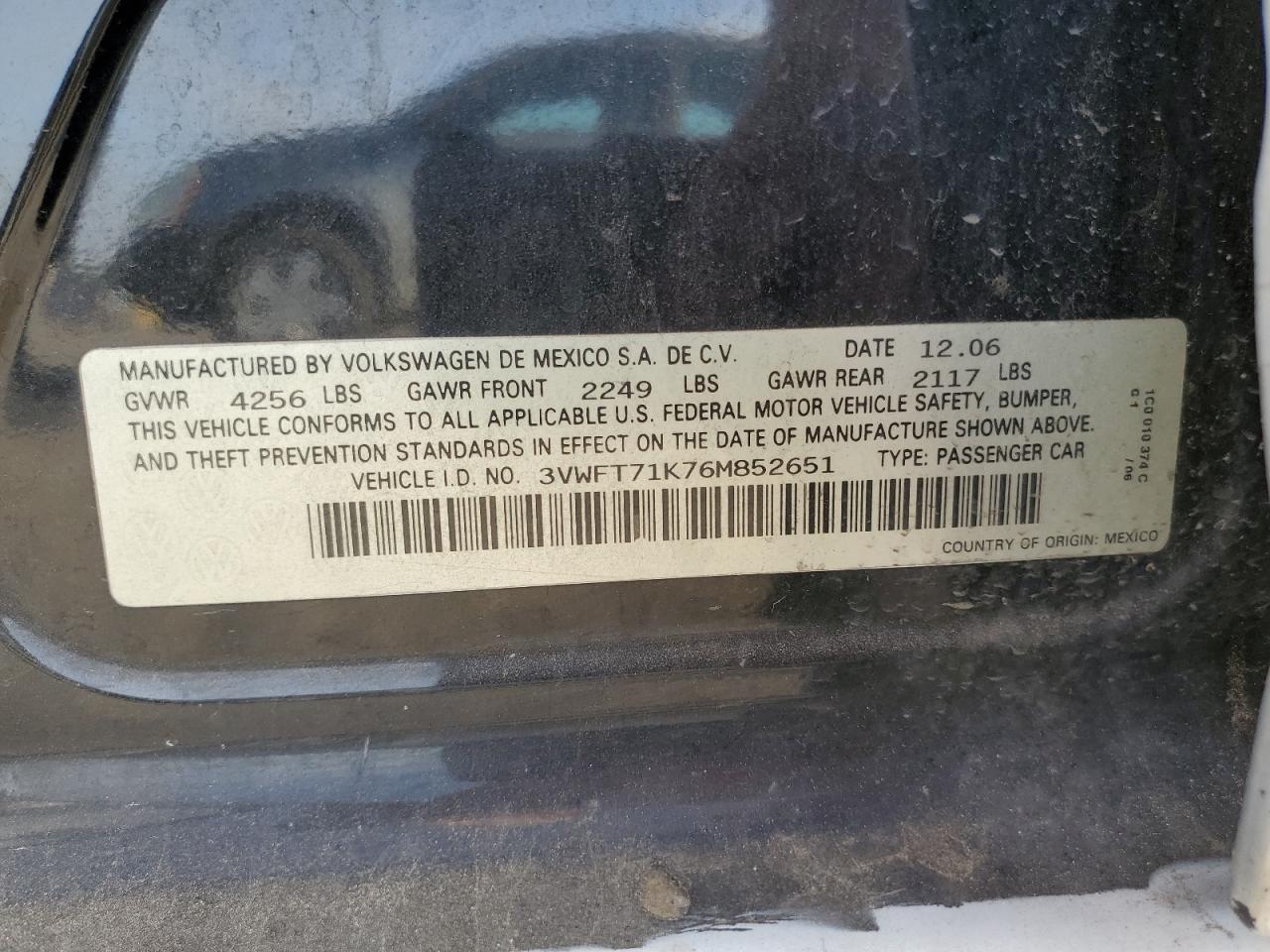 3VWFT71K76M852651 2006 Volkswagen Jetta Tdi