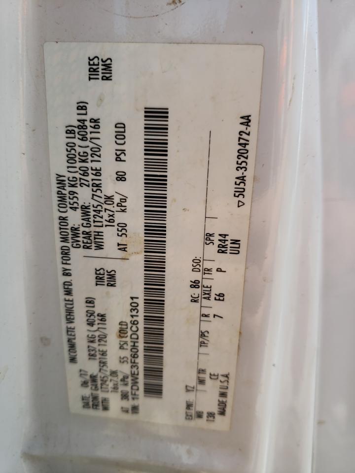 1FDWE3F60HDC61301 2017 Ford Econoline E350 Super Duty Cutaway Van