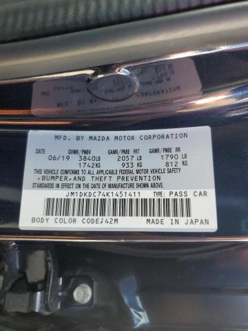 2019 Mazda Cx-3 Touring VIN: JM1DKDC74K1451411 Lot: 60975364