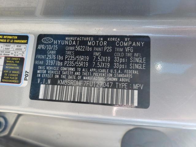 2015 HYUNDAI SANTA FE G - KM8SRDHF7FU127047
