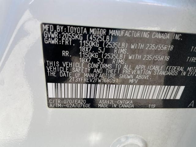 2T3YFREV2FW168091 2015 Toyota Rav4 Limited