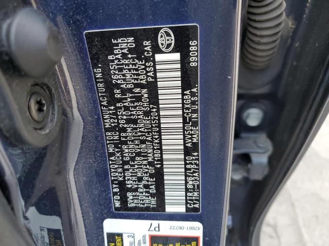 VIN 4T1BD1FK4FU152047 2015 Toyota Camry, Hybrid no.13