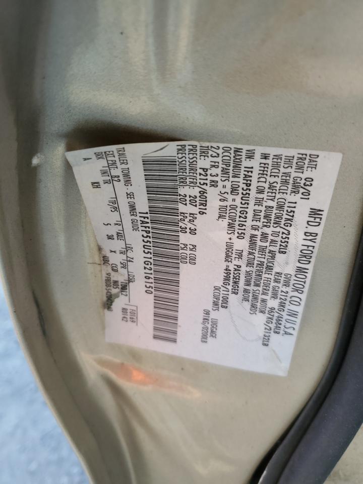 1FAFP55U51G216150 2001 Ford Taurus Ses