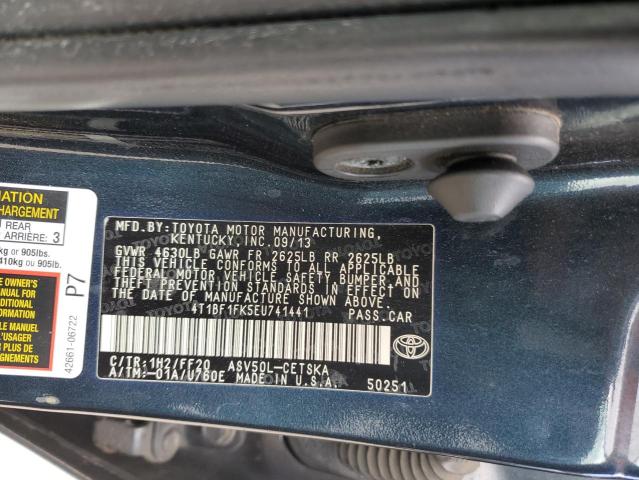 VIN 4T1BF1FK5EU741441 2014 Toyota Camry, L no.12