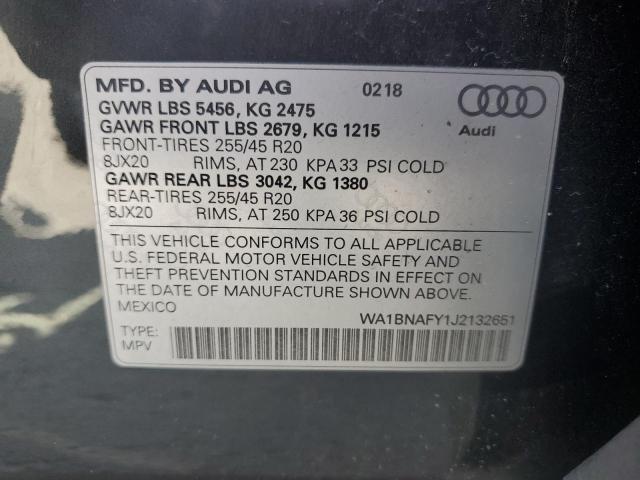 2018 AUDI Q5 PREMIUM - WA1BNAFY1J2132651