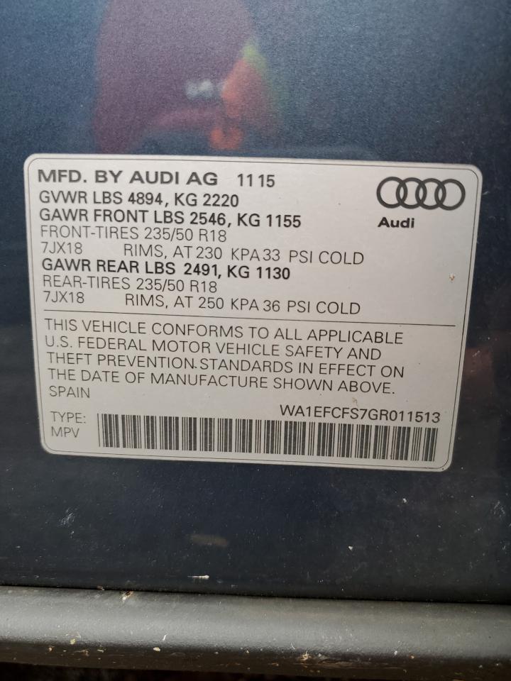 WA1EFCFS7GR011513 2016 Audi Q3 Premium Plus