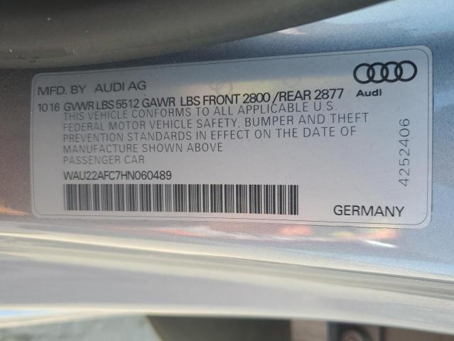 VIN WAU22AFC7HN060489 2017 Audi A7, Prestige no.12