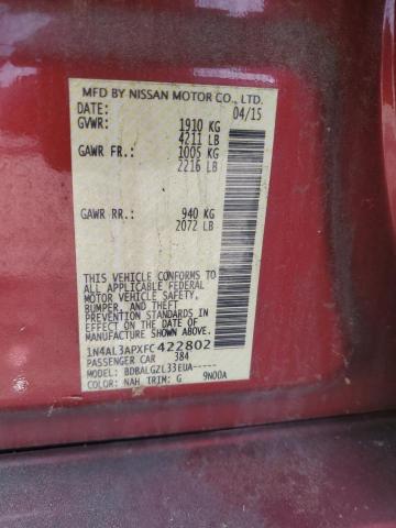 2015 NISSAN ALTIMA 2.5 - 1N4AL3APXFC422802