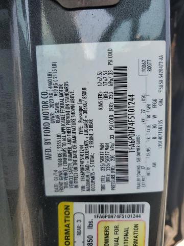 VIN 1FA6P0H74F5101244 2015 Ford Fusion, SE no.12