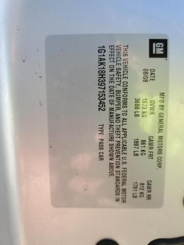 2009 Chevrolet Cobalt Ls VIN: 1G1AK18H397153452 Lot: 62475574