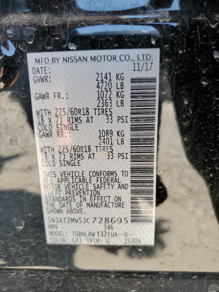 5N1AT2MV5JC728695 NISSAN ROGUE 2018