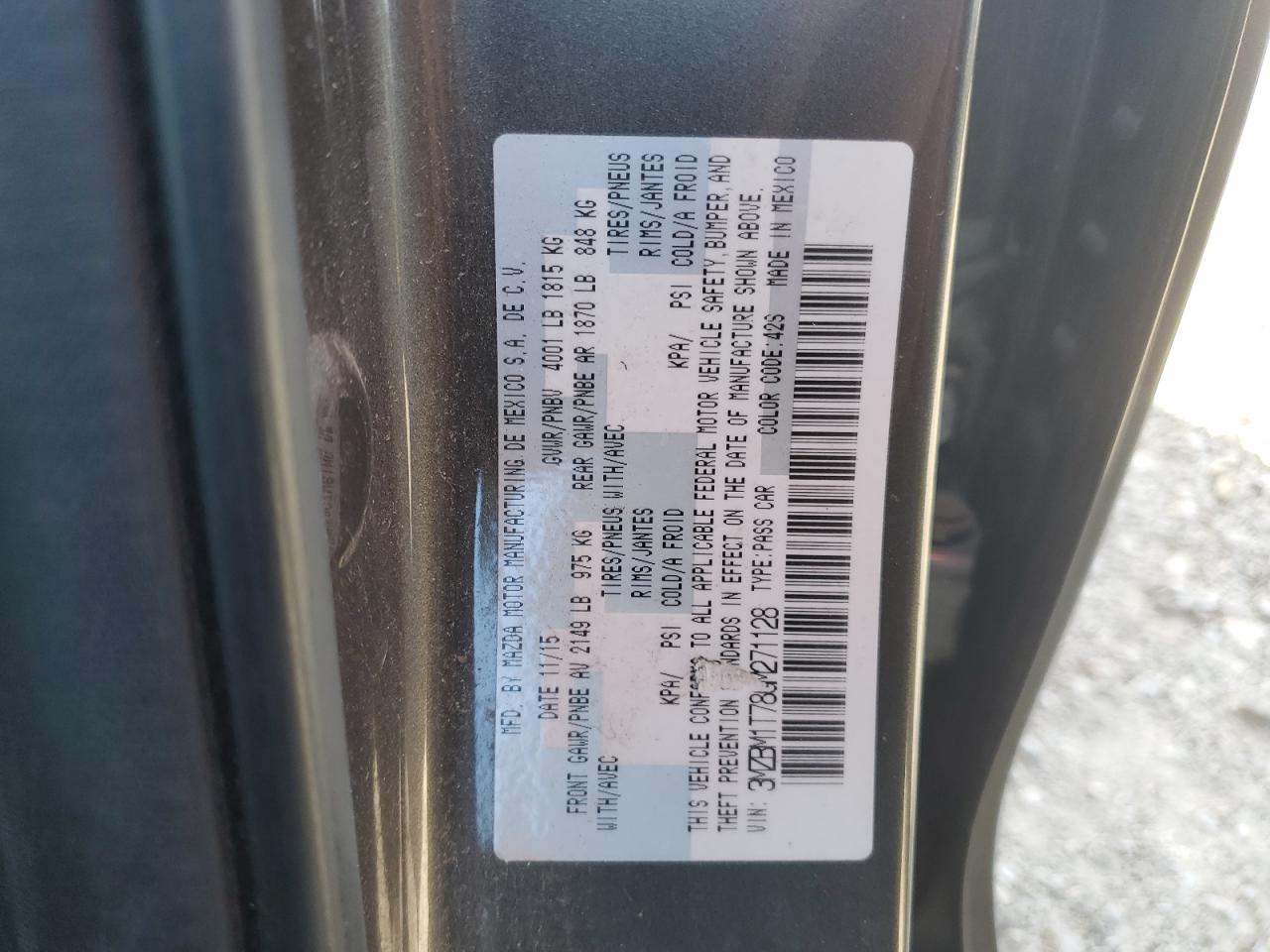 3MZBM1T78GM271128 2016 Mazda 3 Sport