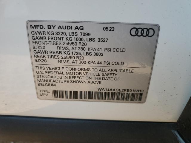 WA14AAGE2RB015813 Audi Q8 E-Tron  14