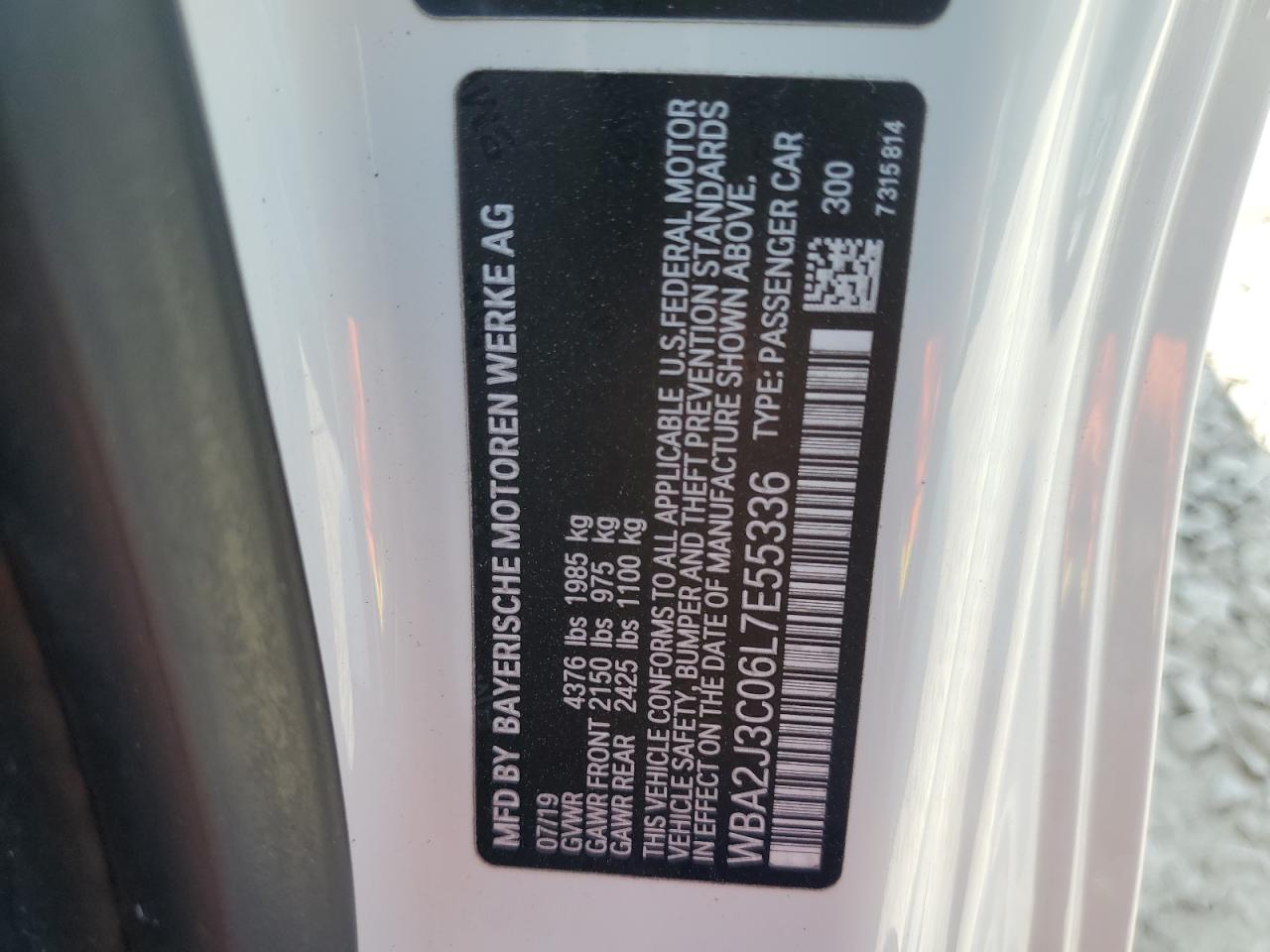 WBA2J3C06L7E55336 2020 BMW 230Xi