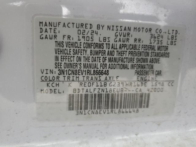 2024 Nissan Versa Sv VIN: 3N1CN8EV1RL866648 Lot: 61872314