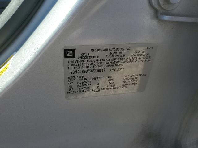 2010 Chevrolet Equinox Ls VIN: 2CNALBEW5A6250617 Lot: 61664834