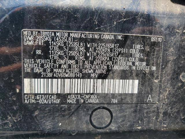 2011 Toyota Rav4 VIN: 2T3BF4DV6BW088149 Lot: 62408504