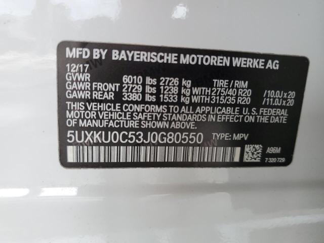 VIN 5UXKU0C53J0G80550 2018 BMW X6, Sdrive35I no.13