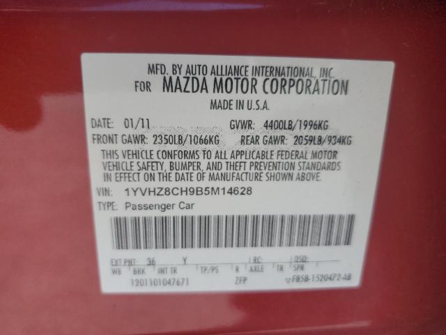 2011 Mazda 6 I VIN: 1YVHZ8CH9B5M14628 Lot: 60810934