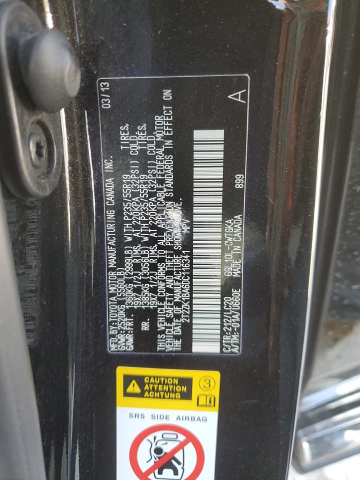 2T2ZK1BA6DC116341 2013 Lexus Rx 350