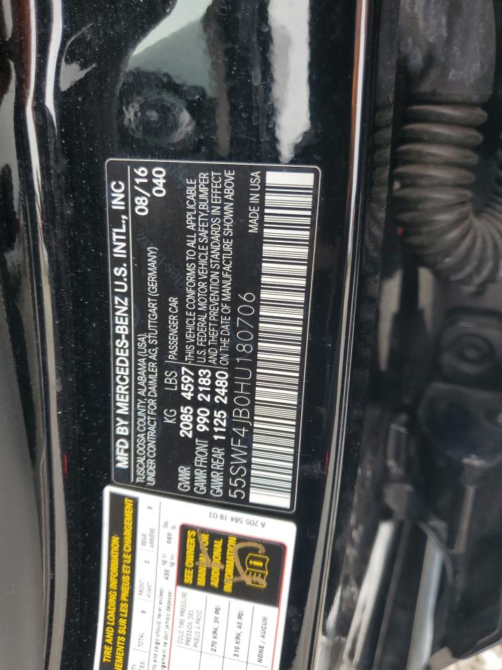 55SWF4JB0HU180706 2017 Mercedes-Benz C 300