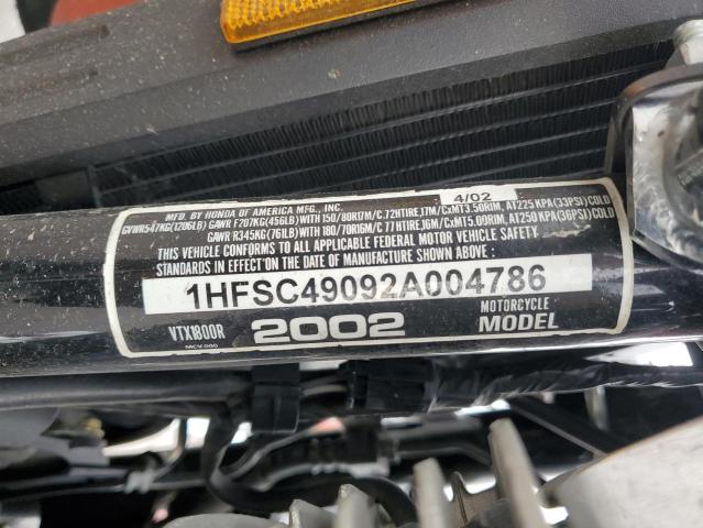 2002 HONDA VTX1800 R 1HFSC49092A004786