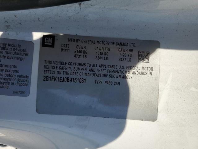 2011 Chevrolet Camaro 2Ss VIN: 2G1FK1EJ0B9151031 Lot: 62579984