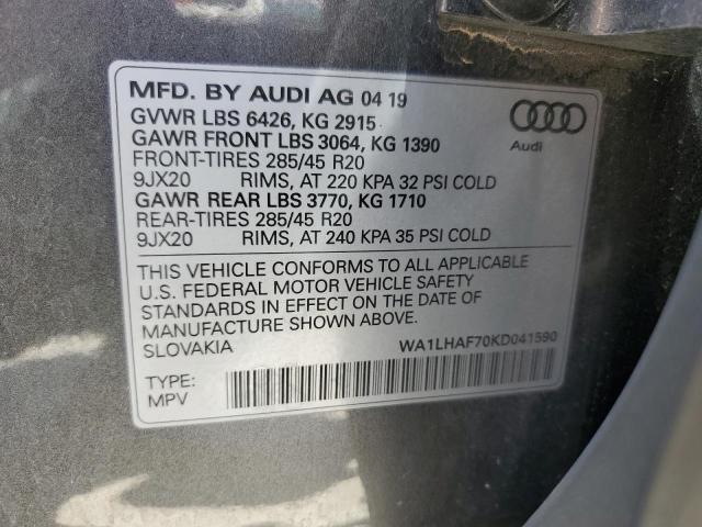 VIN WA1LHAF70KD041590 2019 Audi Q7, Premium Plus no.13