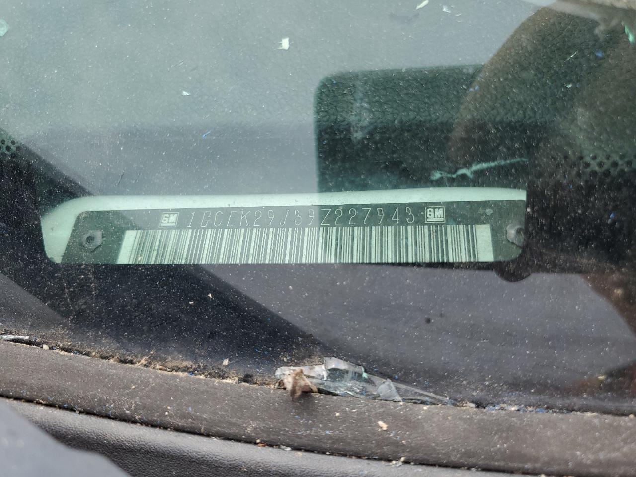 1GCEK29J39Z227943 2009 Chevrolet Silverado K1500 Lt