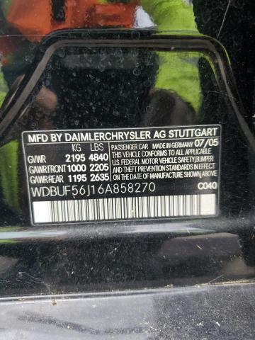 2006 Mercedes-Benz E 350 VIN: WDBUF56J16A858270 Lot: 61601264
