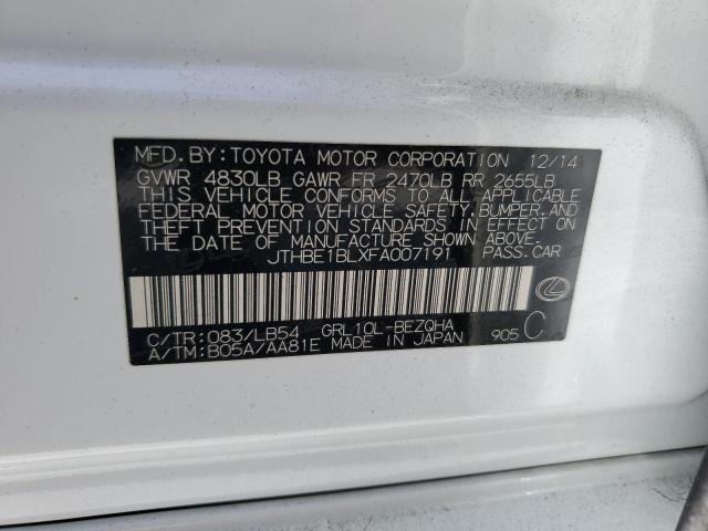 2015 LEXUS GS 350 - JTHBE1BLXFA007191