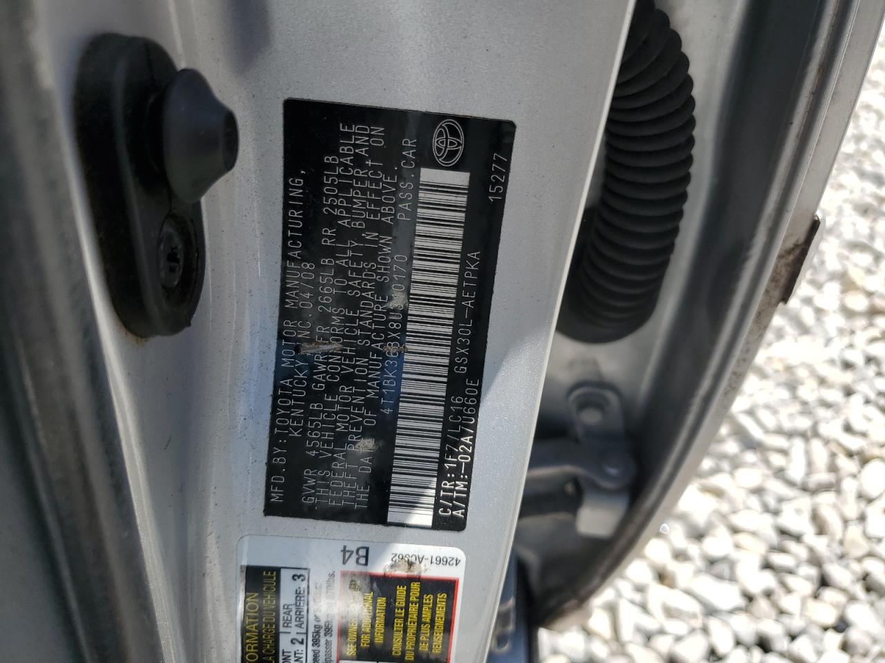 4T1BK36BX8U310170 2008 Toyota Avalon Xl