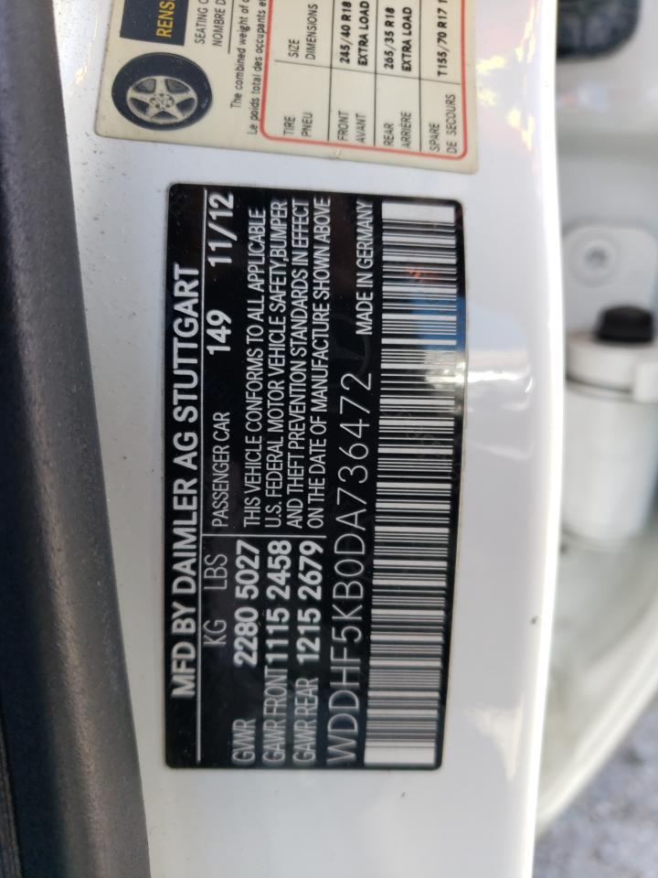 WDDHF5KB0DA736472 2013 Mercedes-Benz E 350