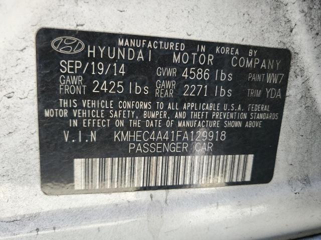 2015 Hyundai Sonata Hybrid VIN: KMHEC4A41FA129918 Lot: 62628124