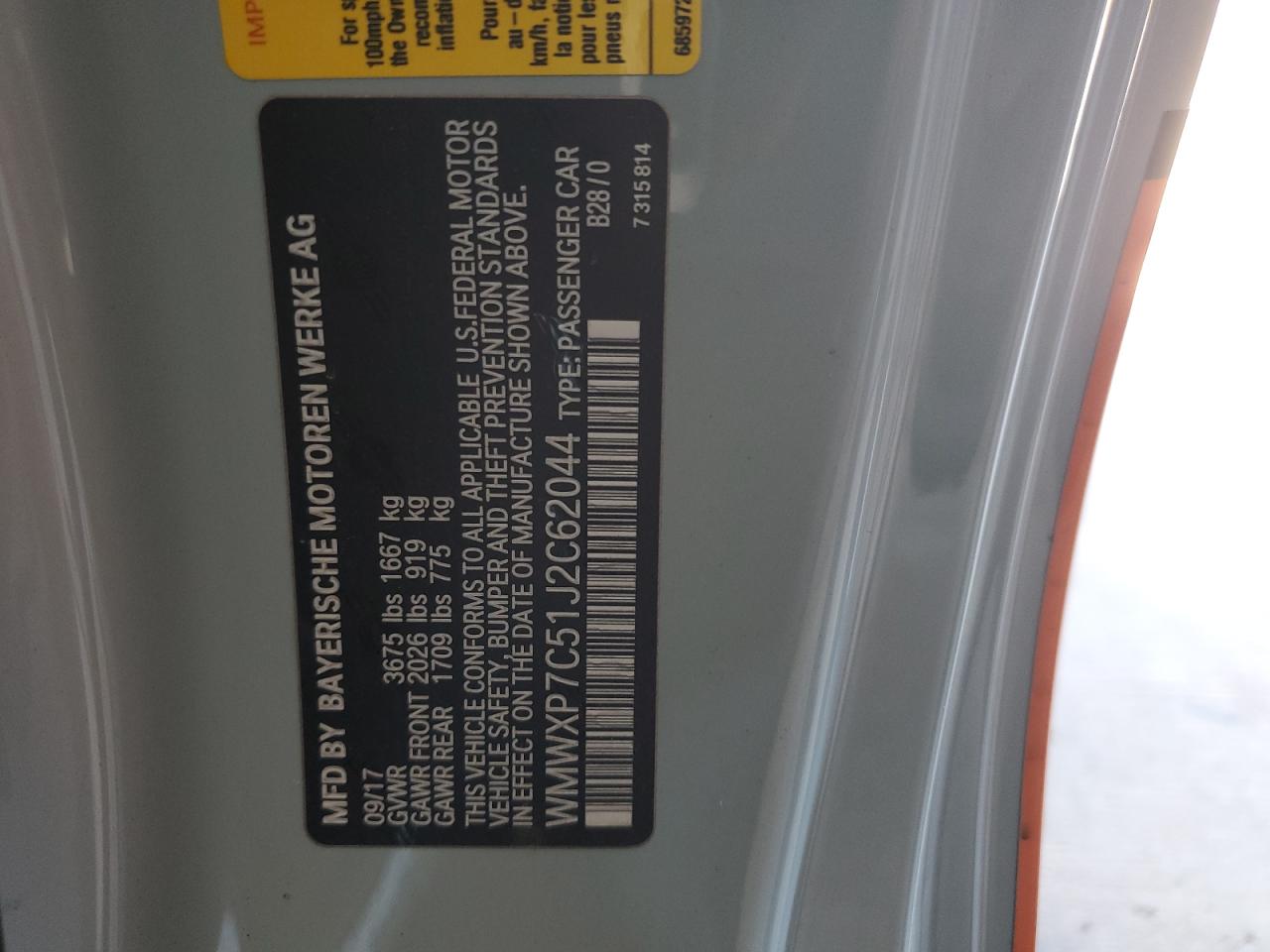 WMWXP7C51J2C62044 2018 Mini Cooper S