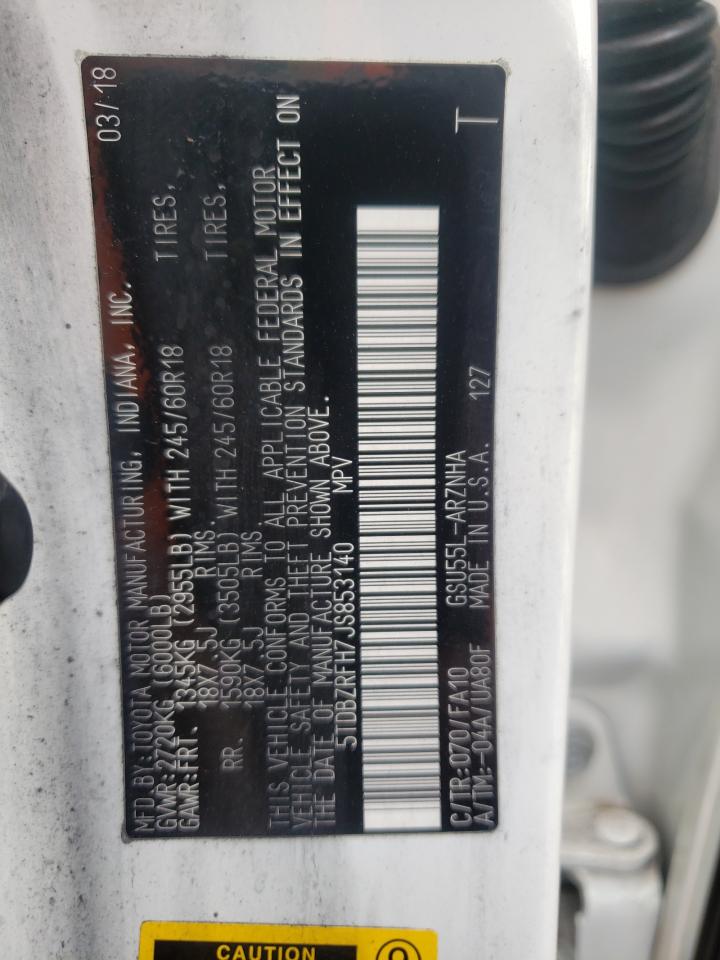 5TDBZRFH7JS853140 2018 Toyota Highlander Le