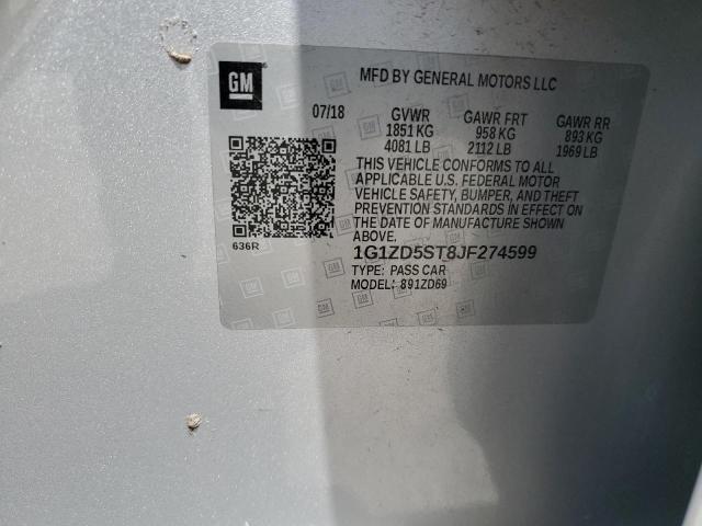 2018 CHEVROLET MALIBU LT - 1G1ZD5ST8JF274599