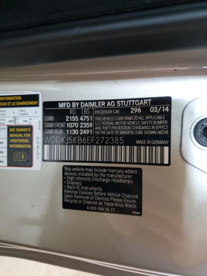 WDDKJ5KB6EF272385 2014 Mercedes-Benz E 350