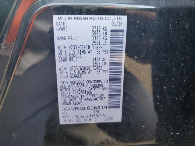 2016 Nissan Pathfinder S VIN: 5N1AR2MN8GC616819 Lot: 62056944