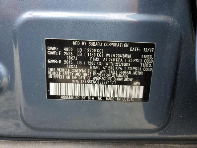 2018 Subaru Outback 3.6R Limited VIN: 4S4BSENC6J3281171 Lot: 61693994