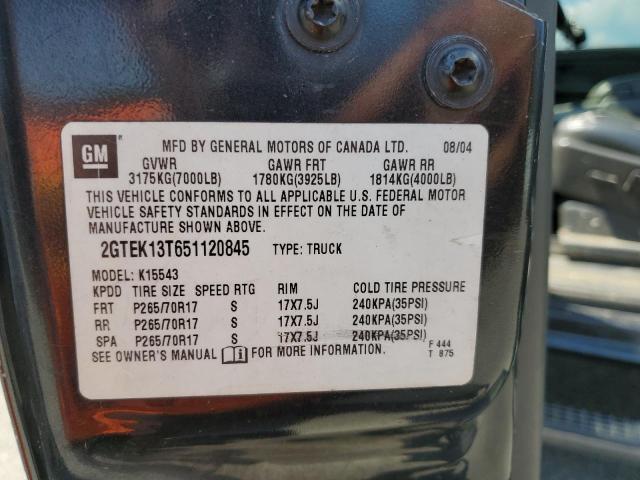 2005 GMC New Sierra K1500 VIN: 2GTEK13T651120845 Lot: 62352544